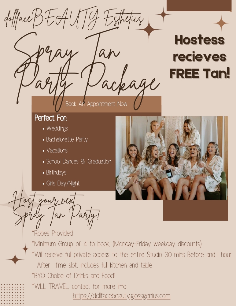 SPRAY TAN PARTIES - In Studio