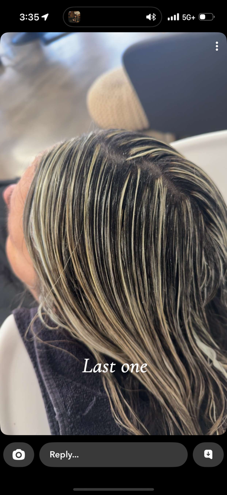 Partial Highlight at Crème Salon in Colleyville, TX