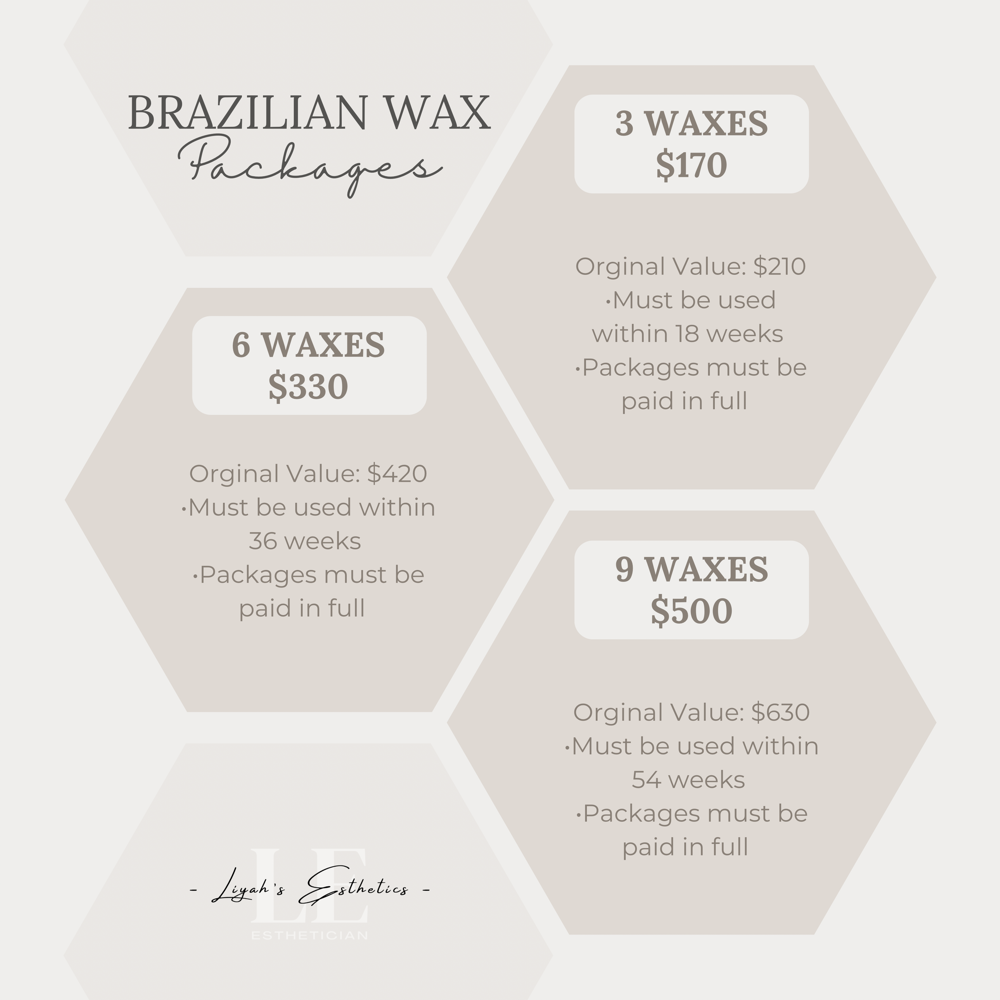 Brazilian Wax Package - 3 Waxes