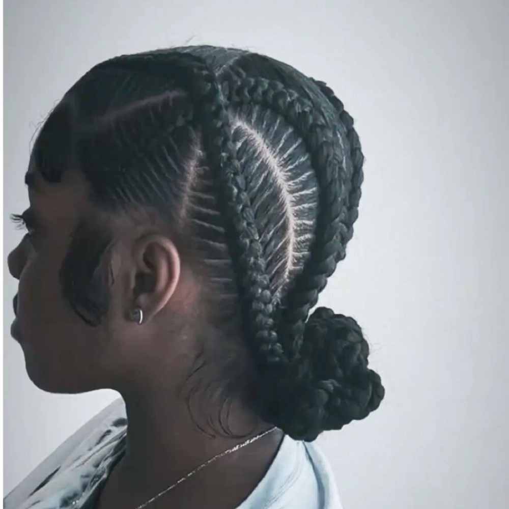 Crisscross 4 Feed-in Braids at Glam Braids in Marietta, GA