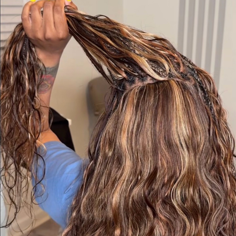 Bohoo Braids  +Sew-in at Afrokreyol luxury Braids, k Tips, weave & locs salon in Plantation, FL