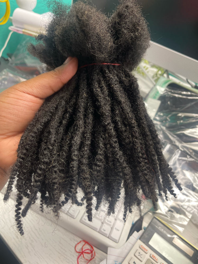 10in Textured Human Hair Loc Ext