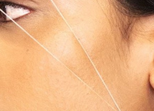 Sideburn and cheek threading
