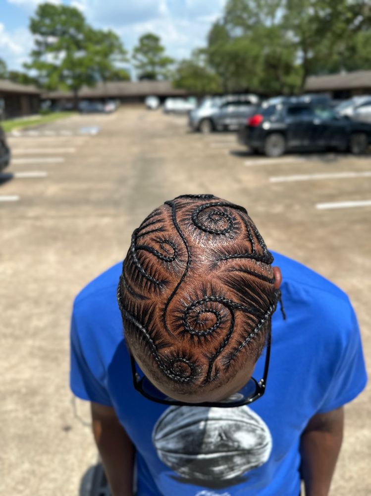 Men Stitch Braids at Houston Braid Genie in Houston, TX