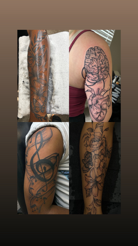 Arm Quarter Sleeve (Black&Grey)