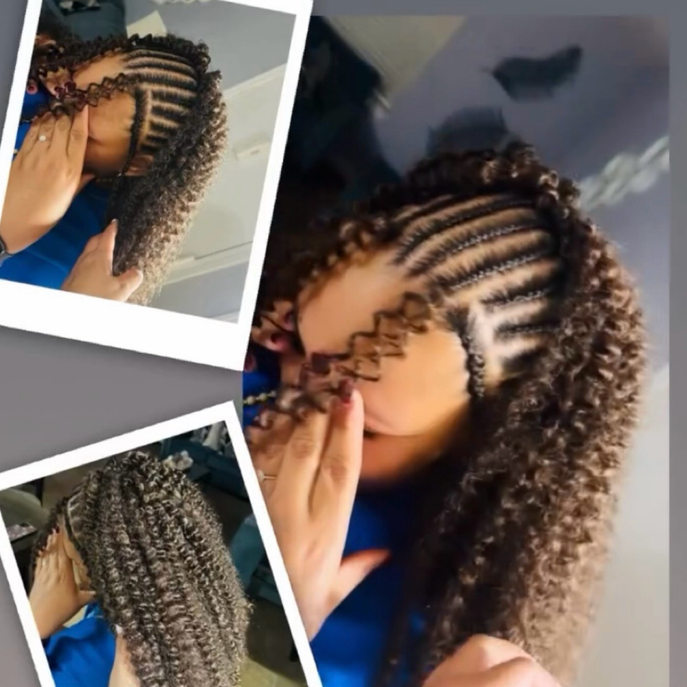Half up Braid with Crochet at MakeBraids_byVG in Willimantic, CT