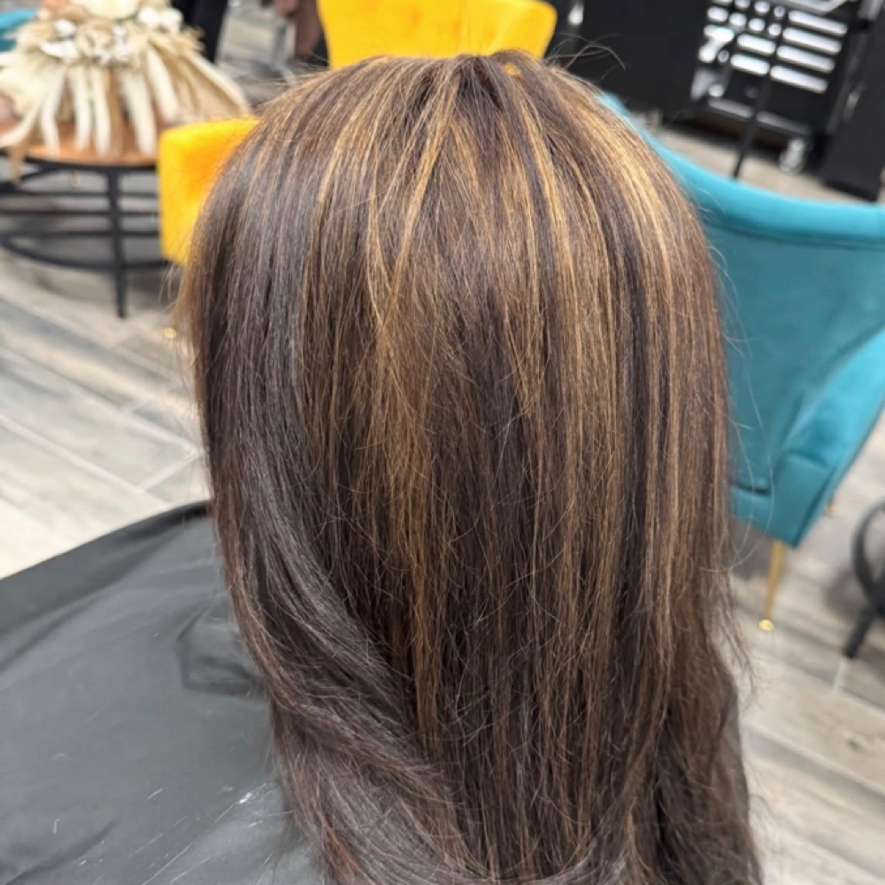 Full Highlights & All Over Color at Desert Rose Beauty Co in Friendswood, TX