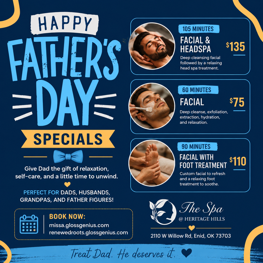 Fathers Day Facial And HeadSpa Pack at Renewed Roots in Enid, OK