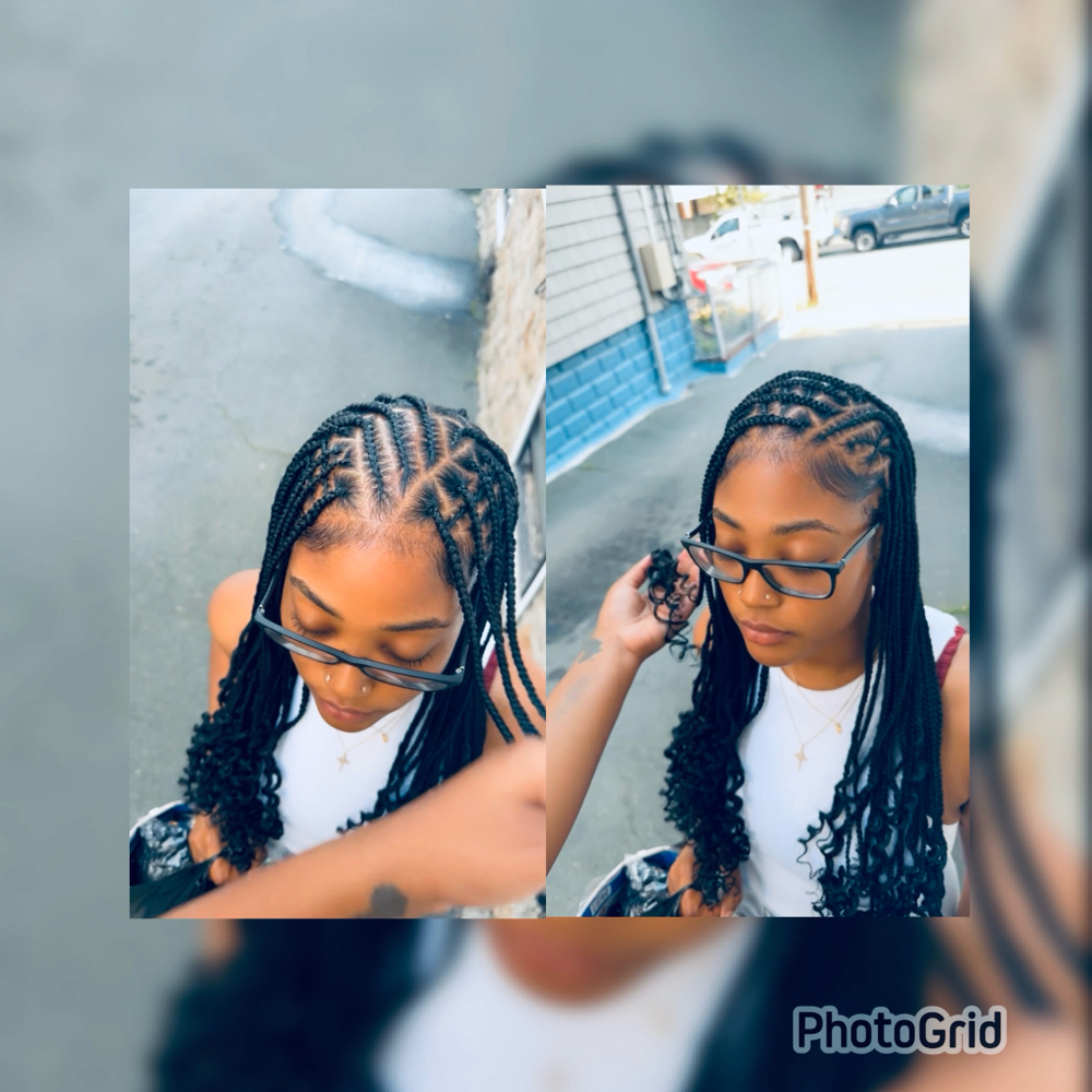 Flip over fulani waist length