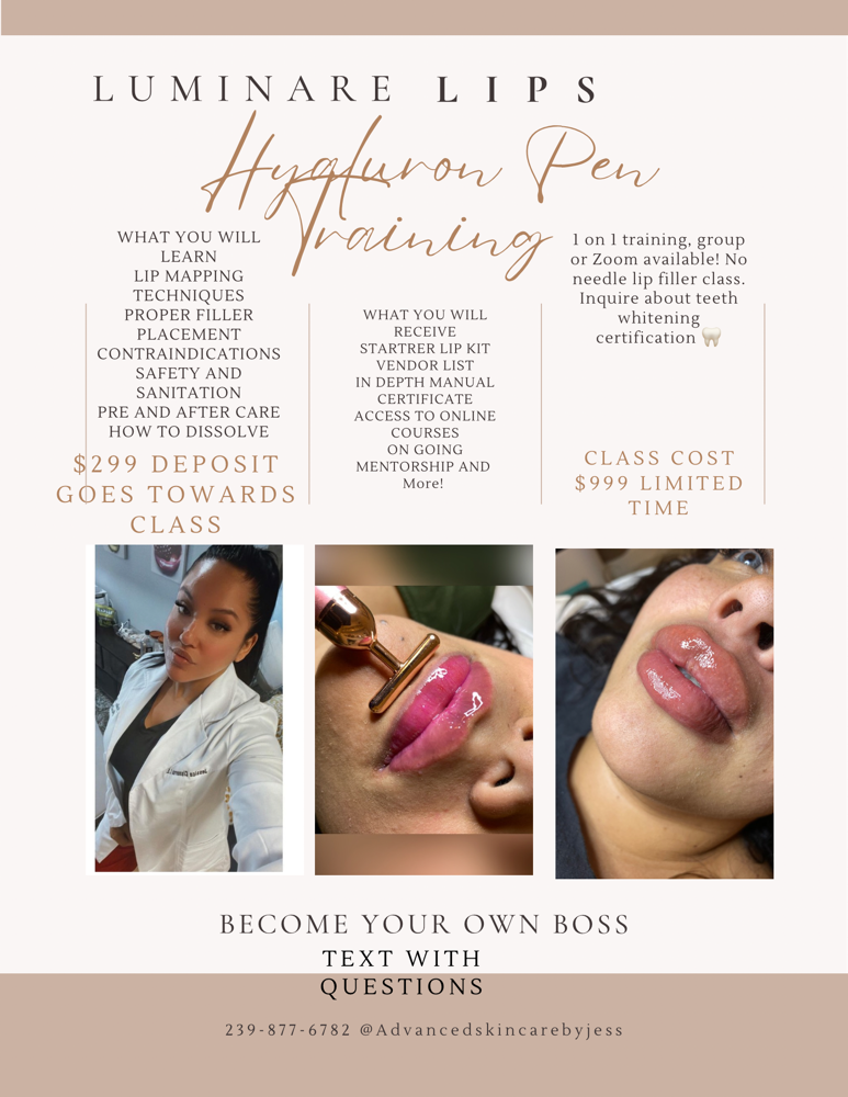 Beginners Hyaluron Course at Advanced Skincare & Laser By Jess in Naples, FL