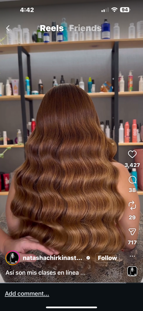Curly-Wavy Style (clean dry hair)