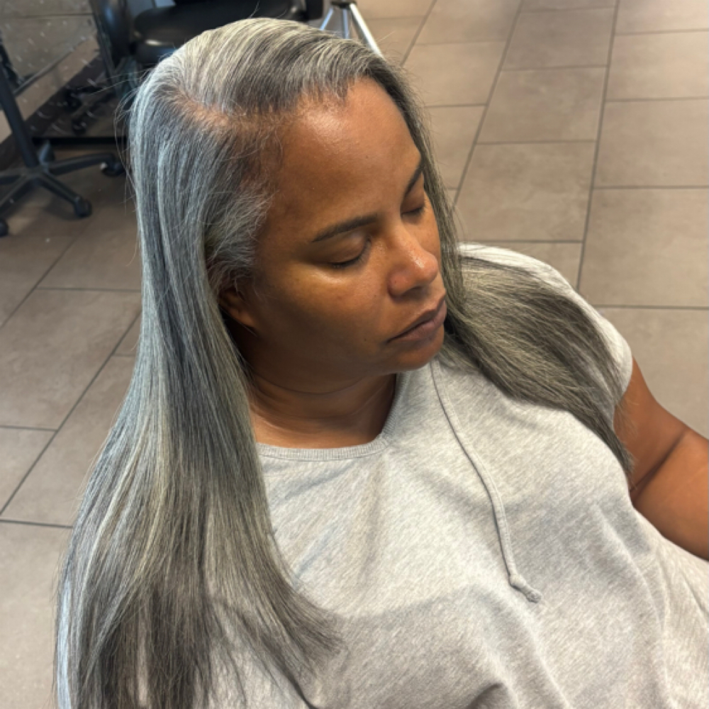 Silk Press at HairxHeavyyy in Gardena, CA