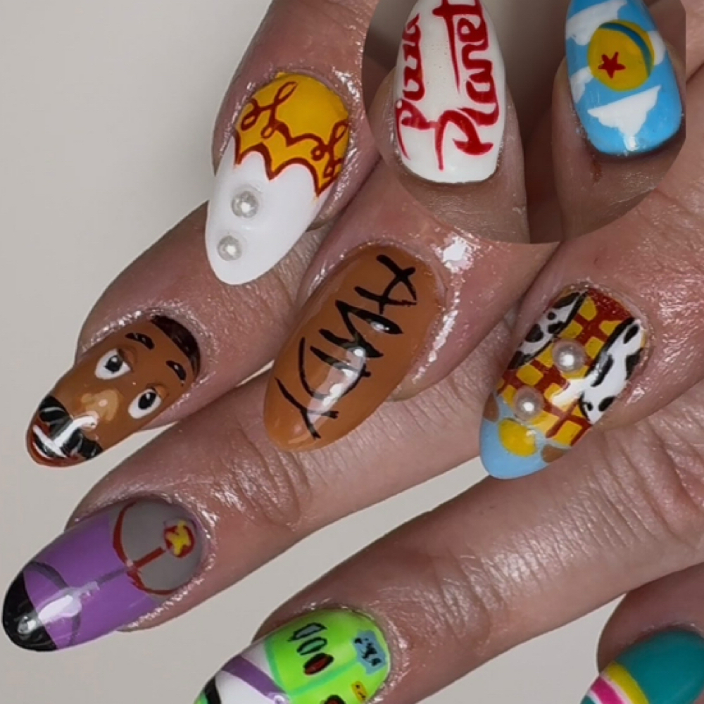 Gel-X Full Set with Detailed Art at emilyxartistry in Aurora, IL