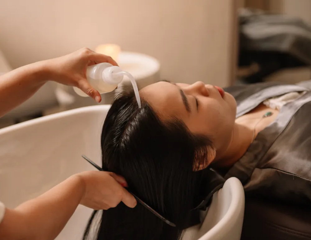 Scalp treatment at Hair by Selma in Bedford, NH