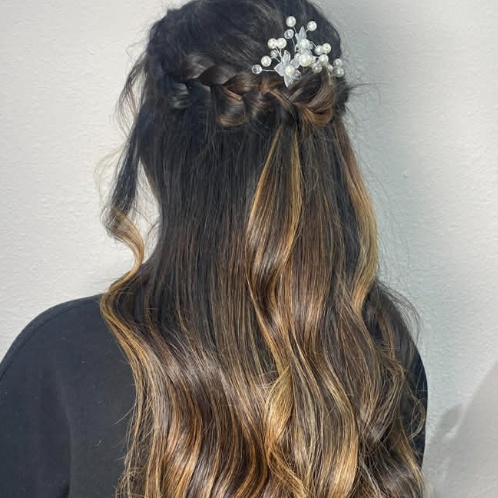 bridesmaids updo at The Glamm Room in Sulphur Springs, TX