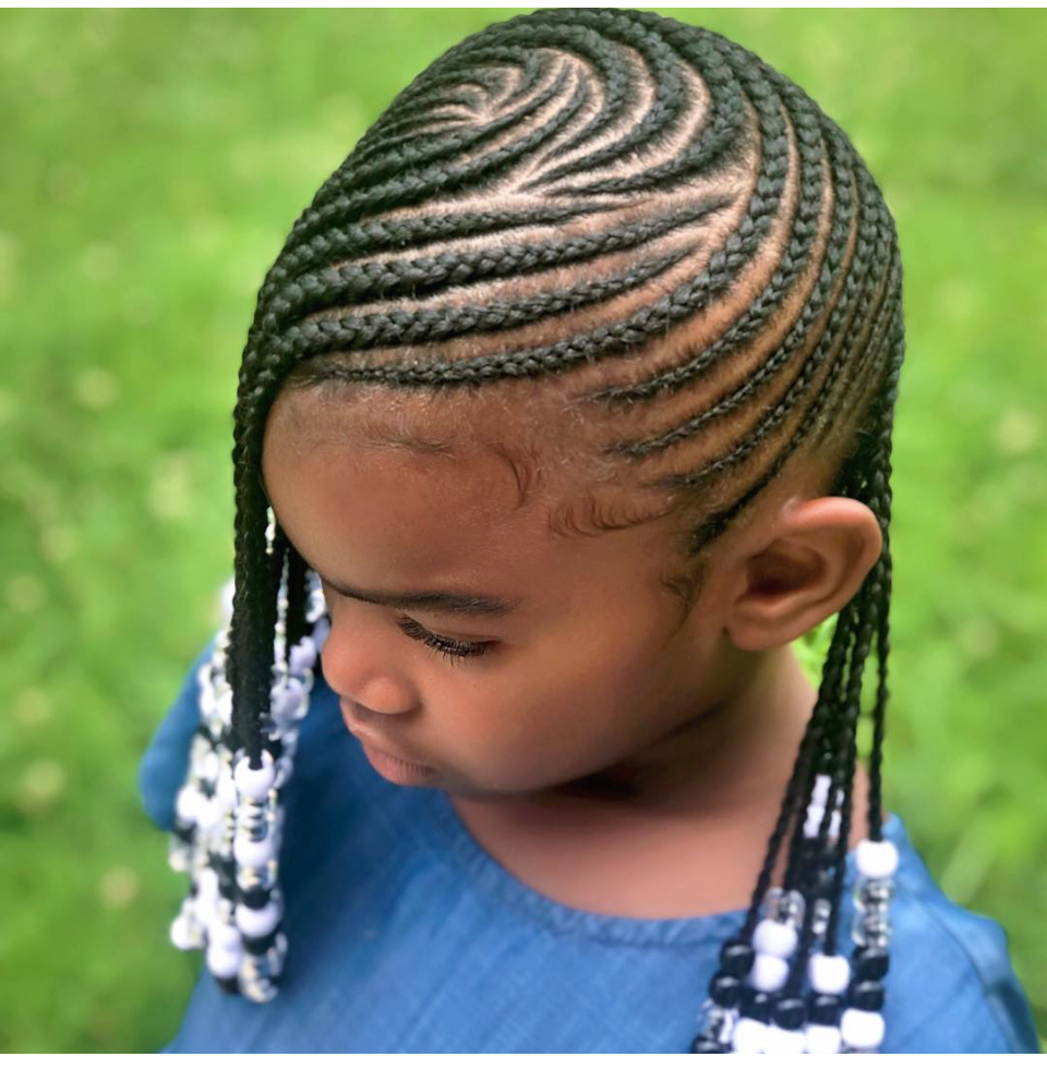 Cornrows W/ Beads No Hair Added at Boobabe Braidn Bar in Oxon Hill, MD