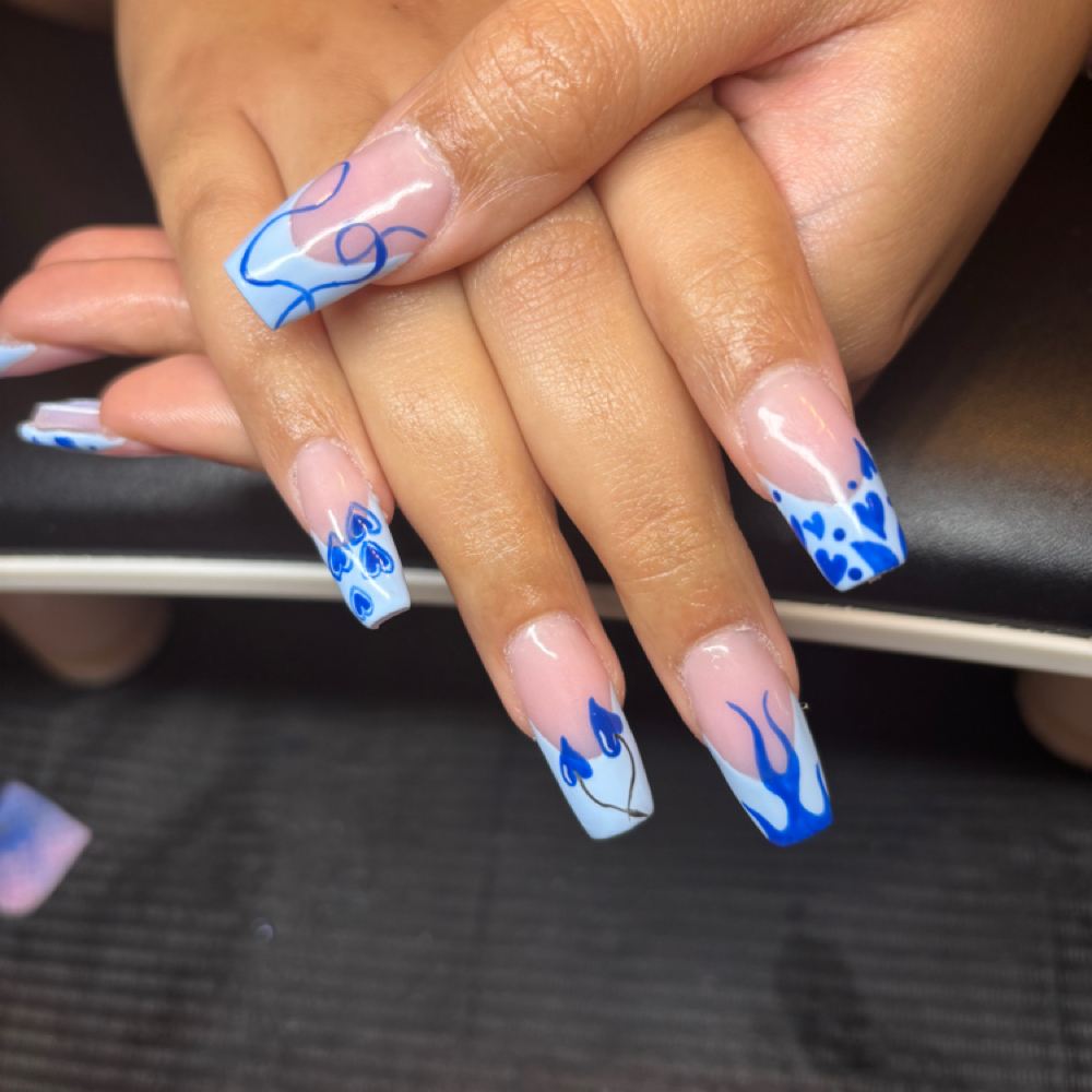 Long Acrylic Full Set at Aglow On The Go in Fairfield, ME