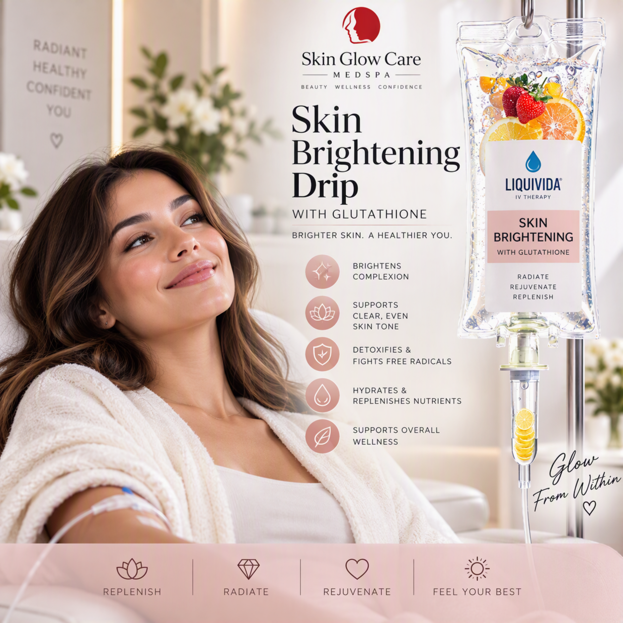 The Skin Brightening Drip at Skin Glow Care MedSpa in Modesto, CA