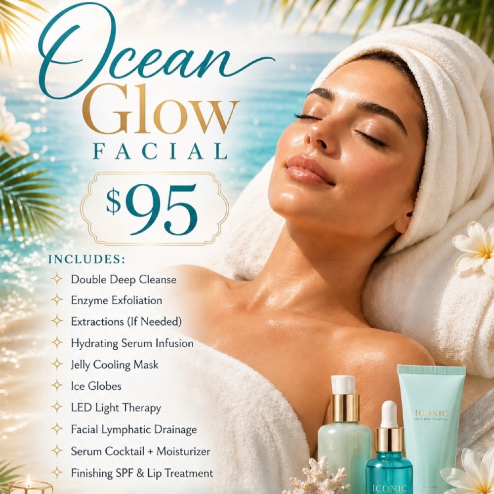 Ocean Glow Facial at Iconic Spa & Body sculpting in Oklahoma City, OK