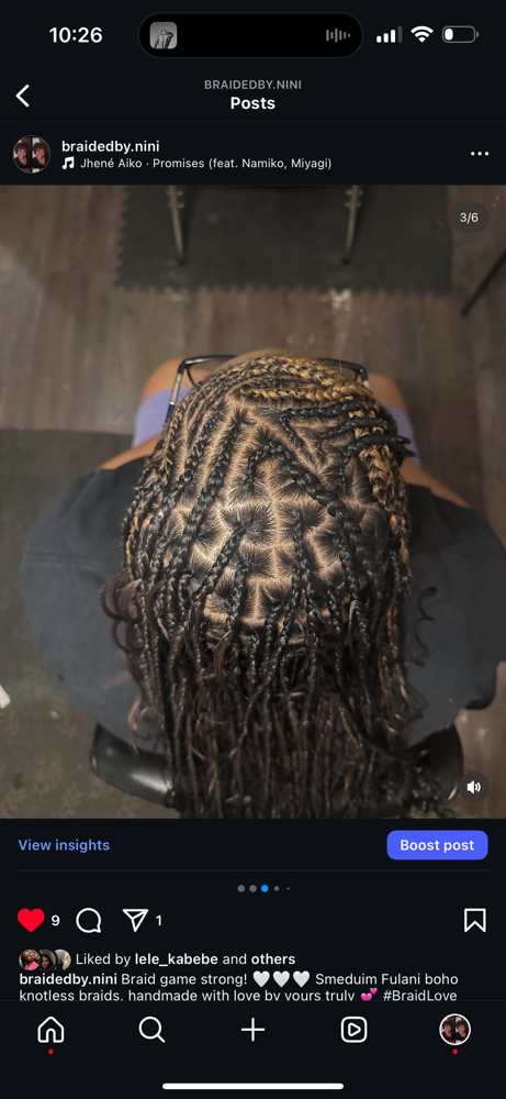 Fulani Knotless Braids