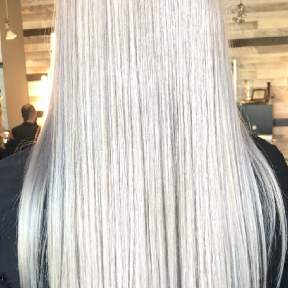 All Over Platinum/double Process at The Hair Haven in Casper, WY