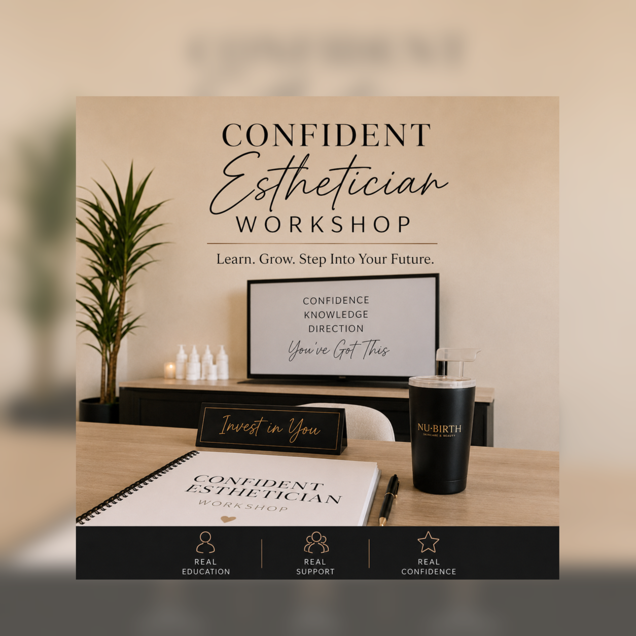Confident Esthetician Workshop at Nu-Birth Spa and Beauty in Clinton, NC