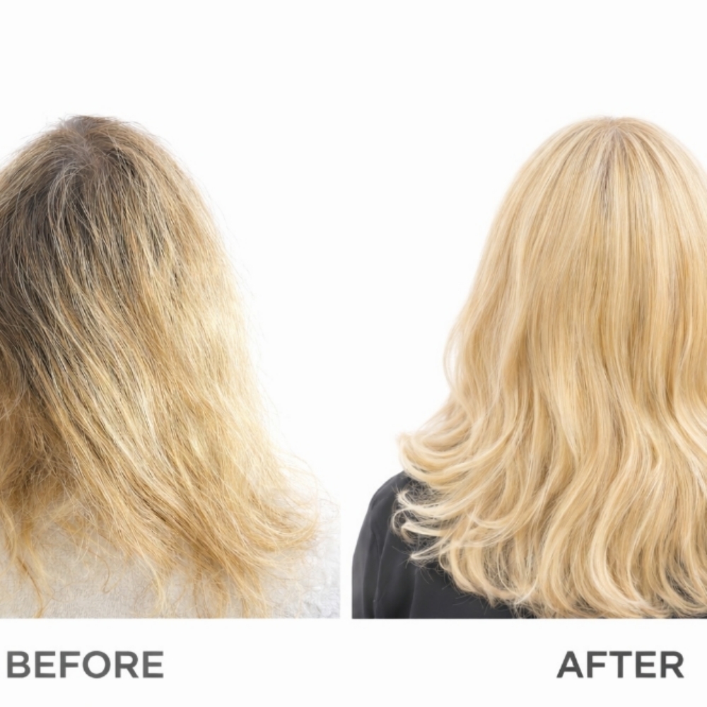 Full Custom Highlights + Silk Press at The Pink Comb in Frisco, TX