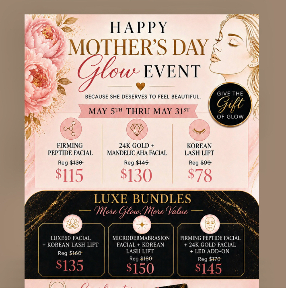Mother’s Day Firming Peptide Facial at Luxe Beauty by Mickie in Ft Worth, TX