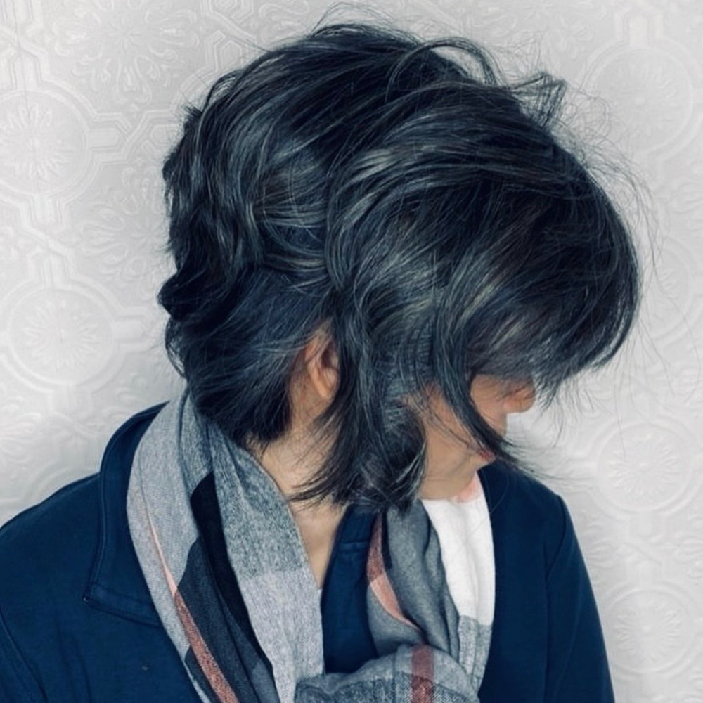 women’s haircut at hue & halo in Arlington, VA