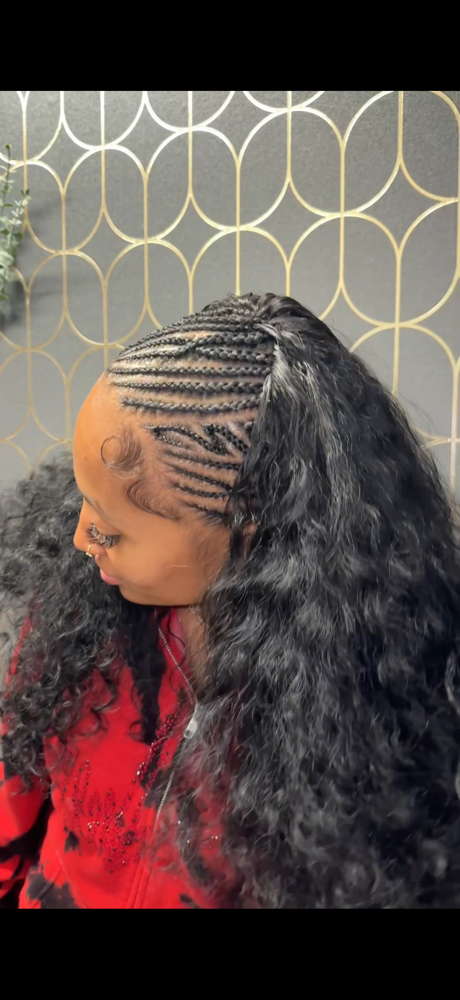Fulani Braids With Curls at BeautifyMe312 in Chicago, IL