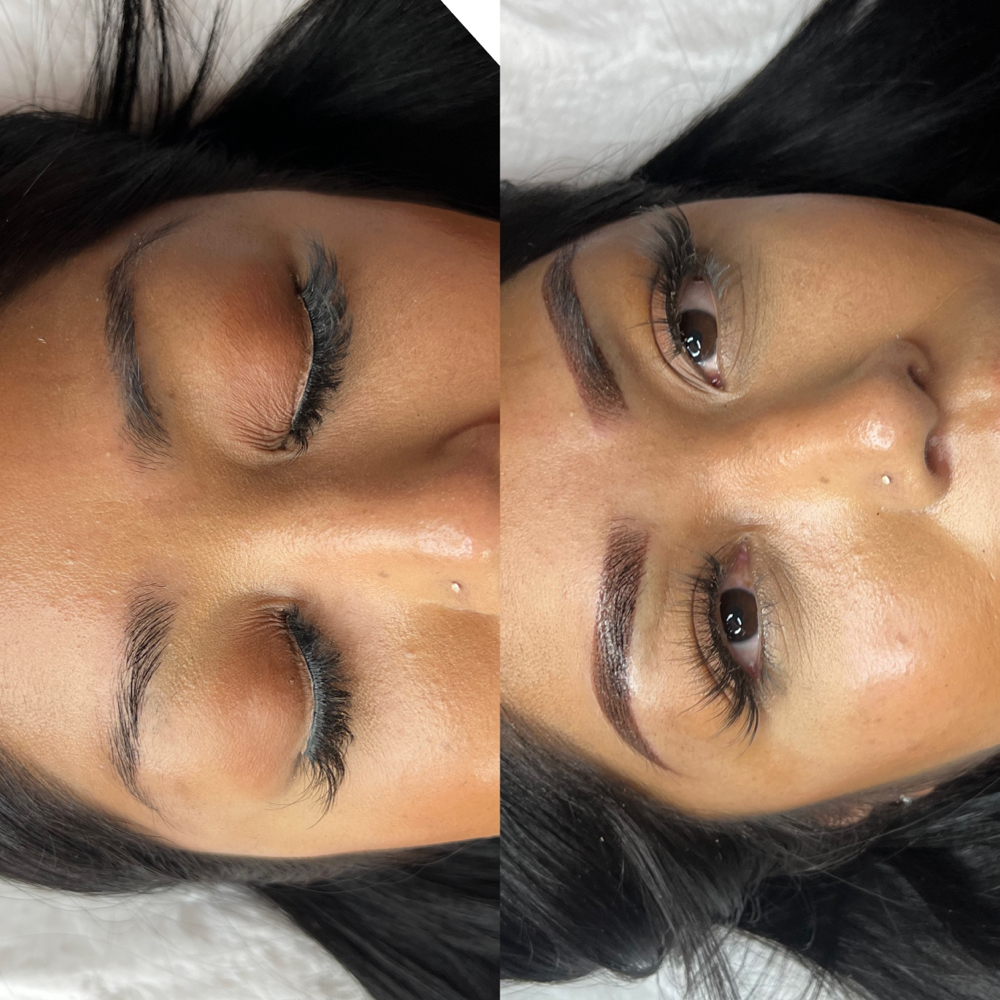 Ombré powder brow tattoo at Blossom Brows & Beauty in Tustin, CA