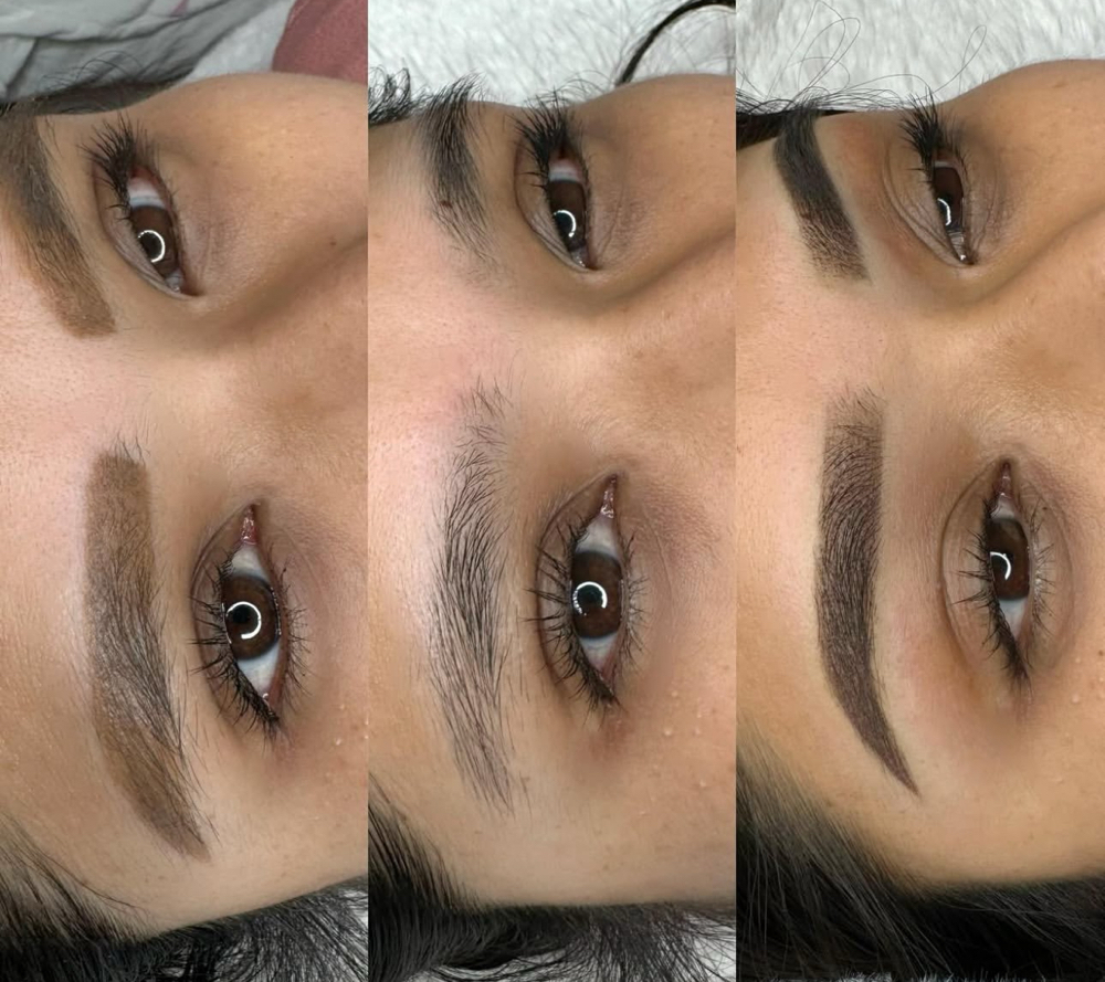 Ombré powder brow tattoo
