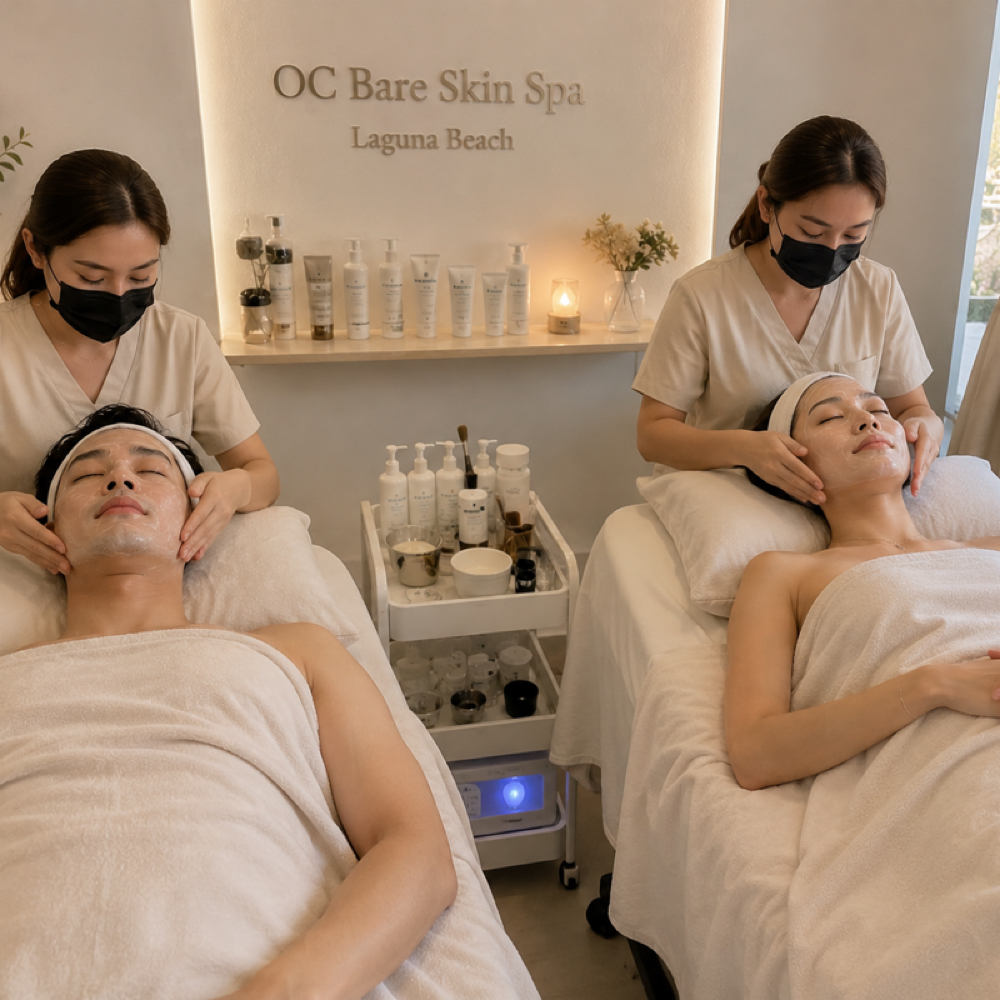 KOREAN COUPLES FACIAL at OC BARE SKIN SPA KOREAN FACIAL in Laguna Beach, CA
