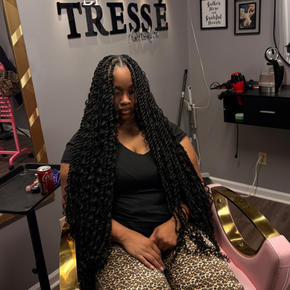 Boho Island Twist Buttlength at Tressé by Asholyn in Martinez, GA