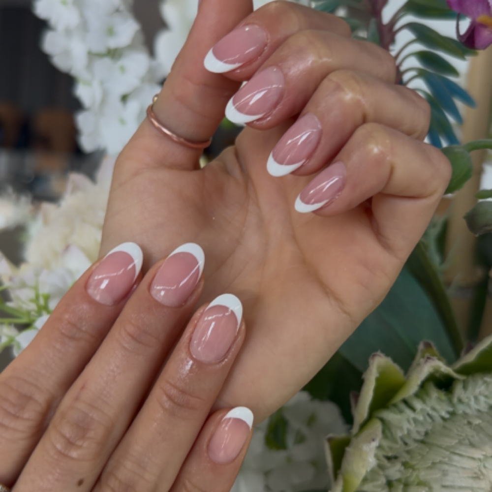 French Tip Hands at Maine Nails in Pineville, NC