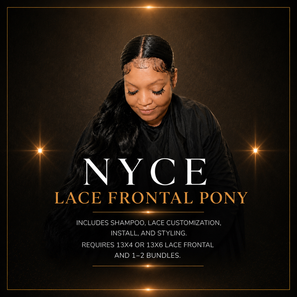 NYCE Lace Frontal Pony at SO NYCE STUDIO in Fayetteville, NC