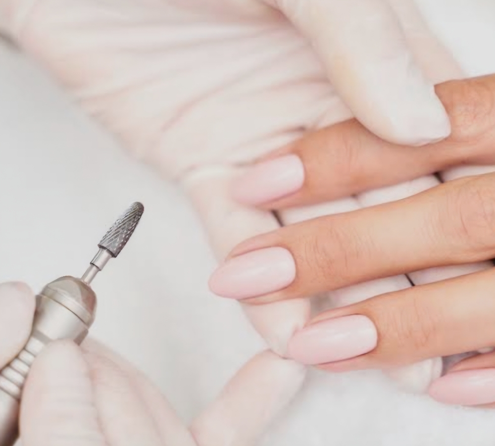 Gel Overlay Manicure With Art