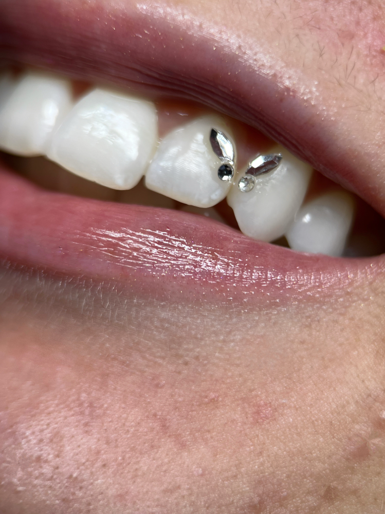 Teeth Whitening + gem Application at True artist studio in Goose Creek, SC