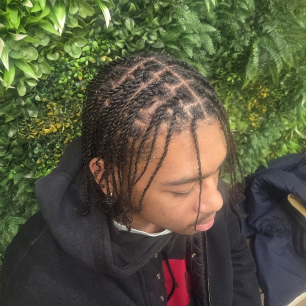 Men Box Braids& shampoo at D&M Hairstudio in Brooklyn, NY