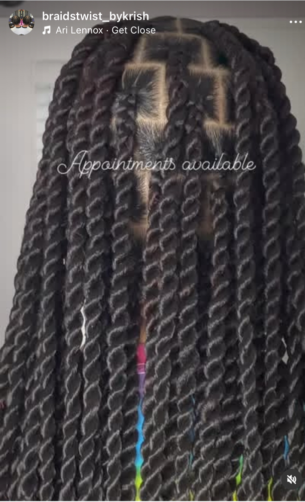 LARGE KNOTLESS TWIST +  Shampoo