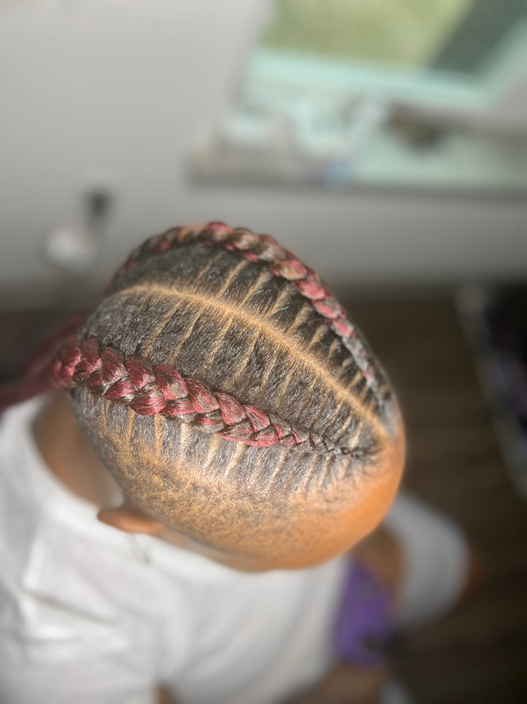 2 Men Stitched Braids