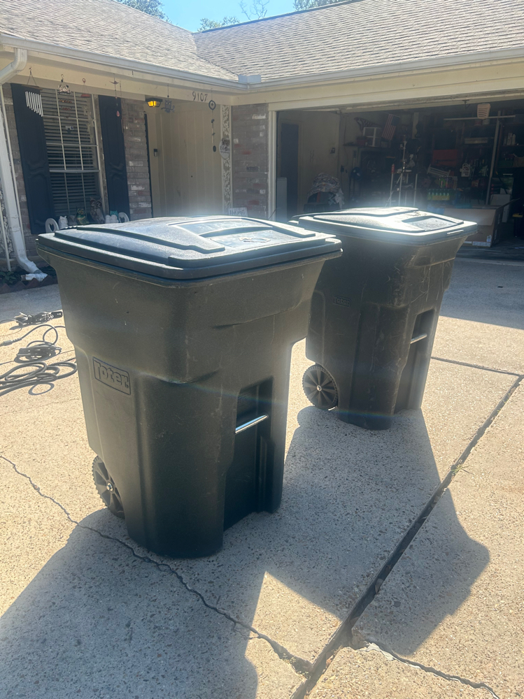 Trash Bins at RACS Detailing in Spring, TX