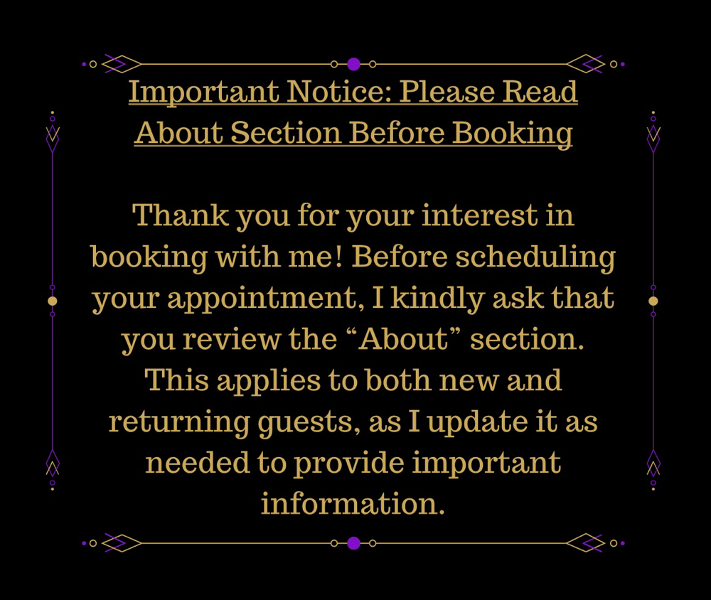 Read About Me Before Booking ↗️↗️↗️