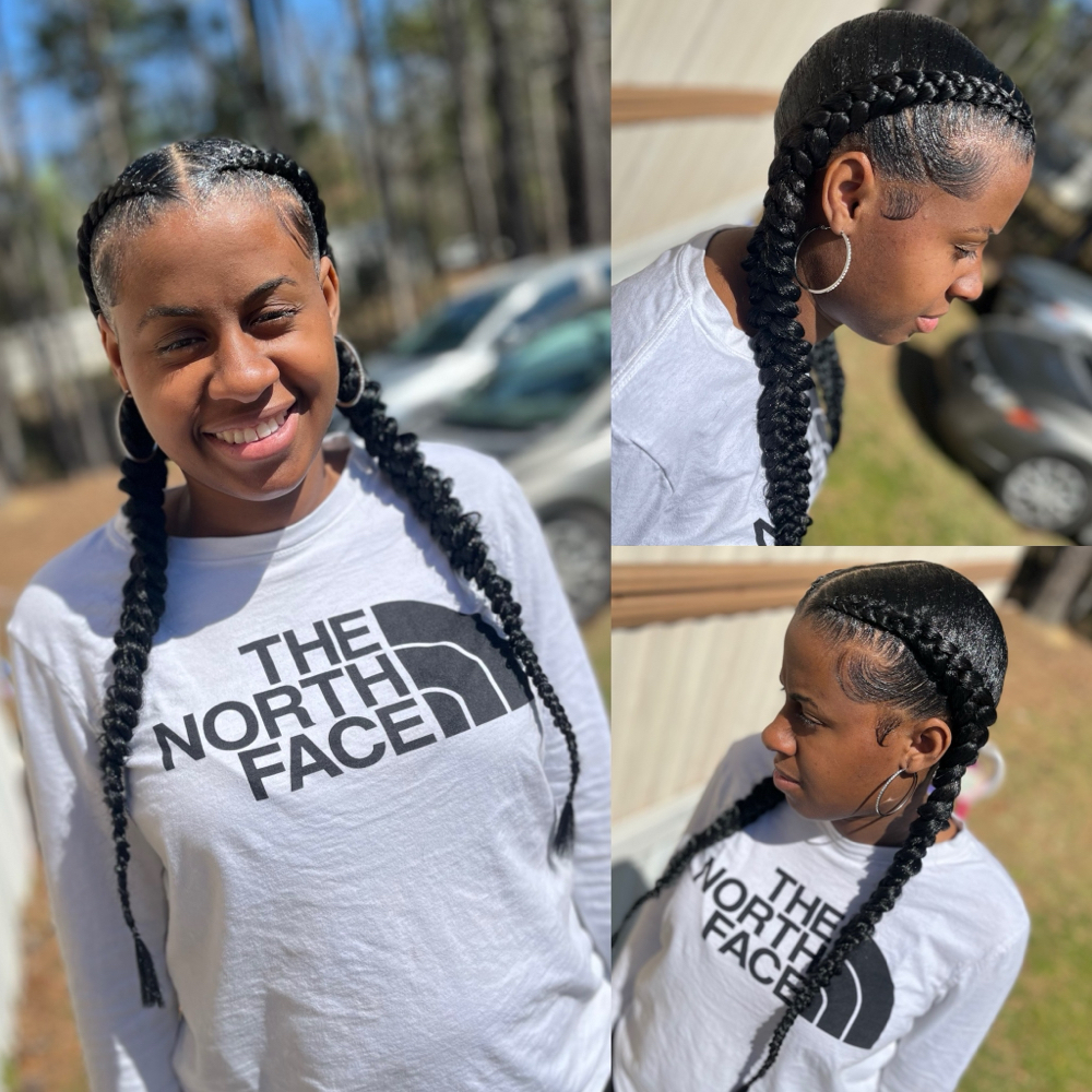 2, 4, or 6 Feed-in Braids at Ms.BBTB in Bolivia, NC