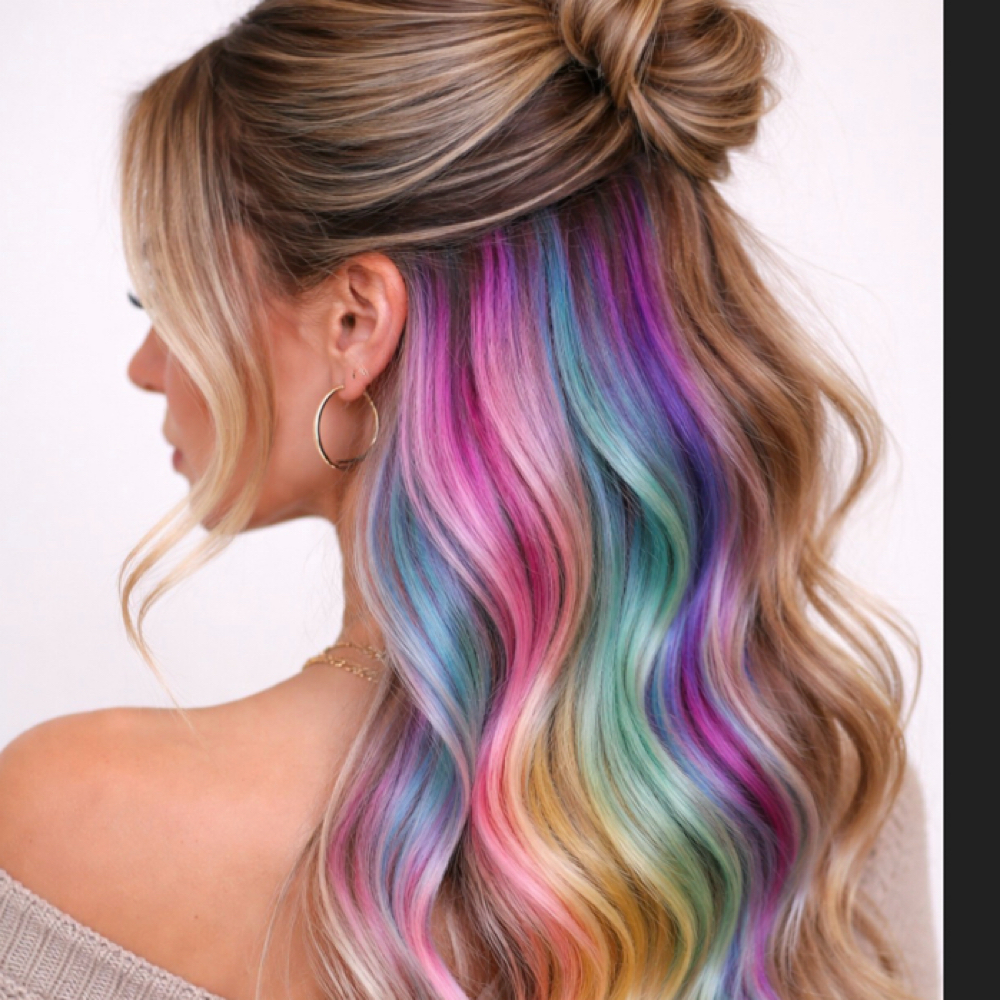 Peekaboo/ Halo Color W/ lightening at Hairzilla By Gillian in Clovis, CA