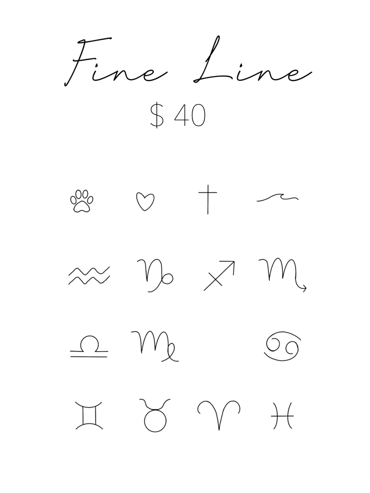 Fine line tattoos