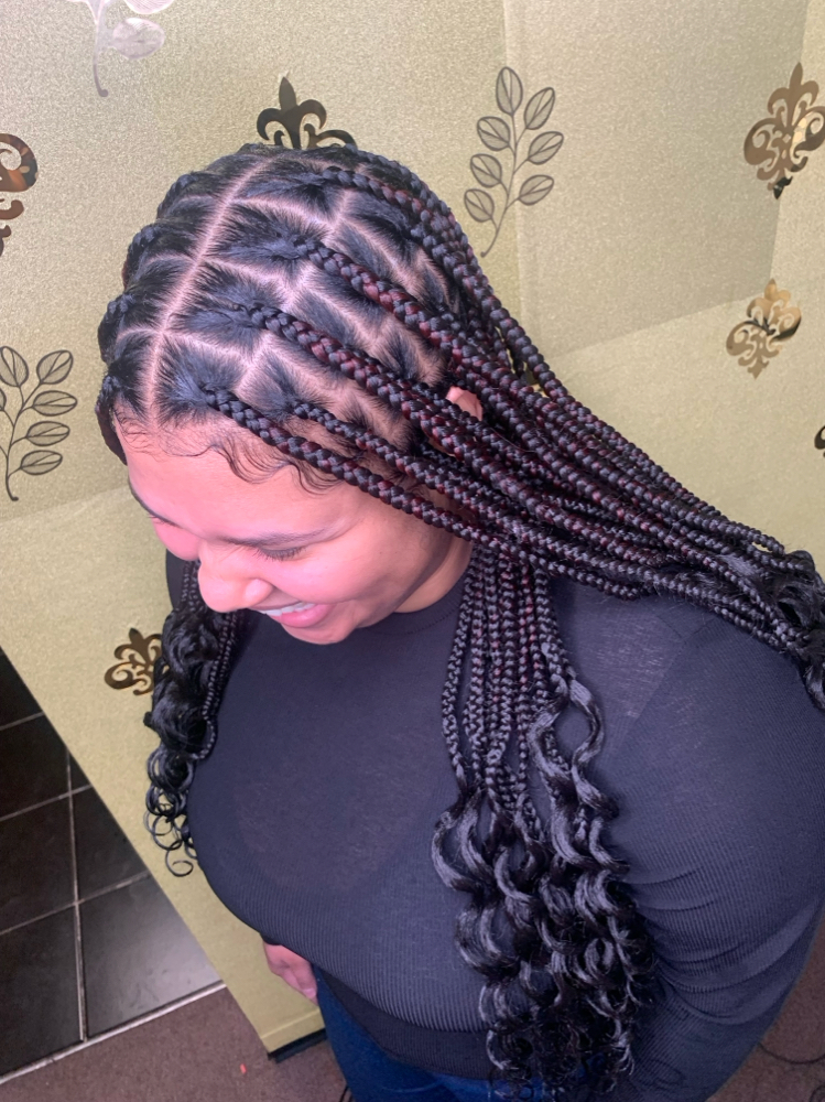 Medium Knotless Braids