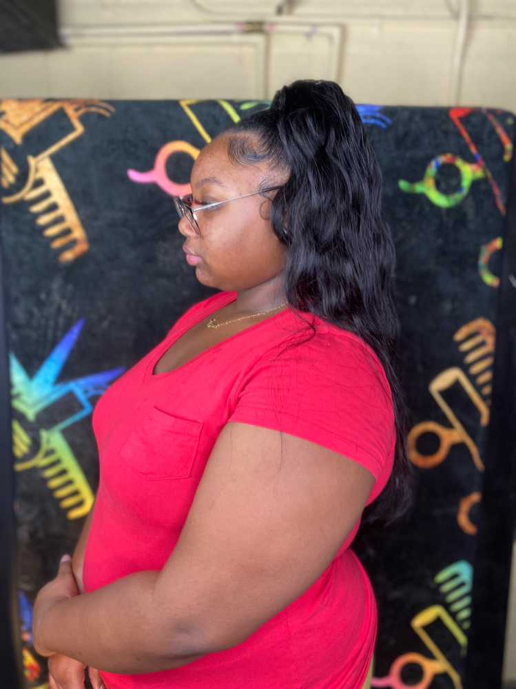 Half Up Half Down Quick Weave