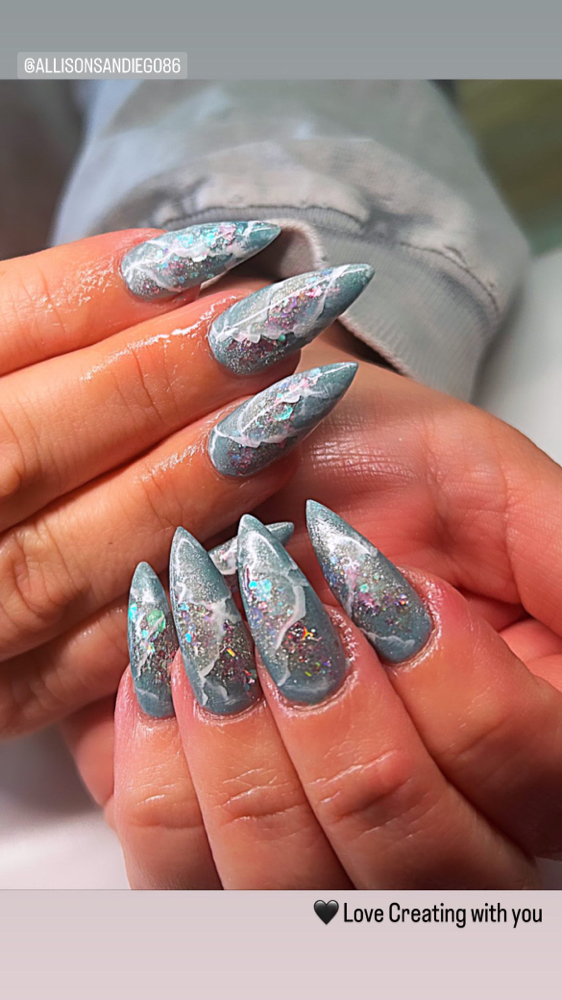 *Add Advanced Nail Art (Full Hand)
