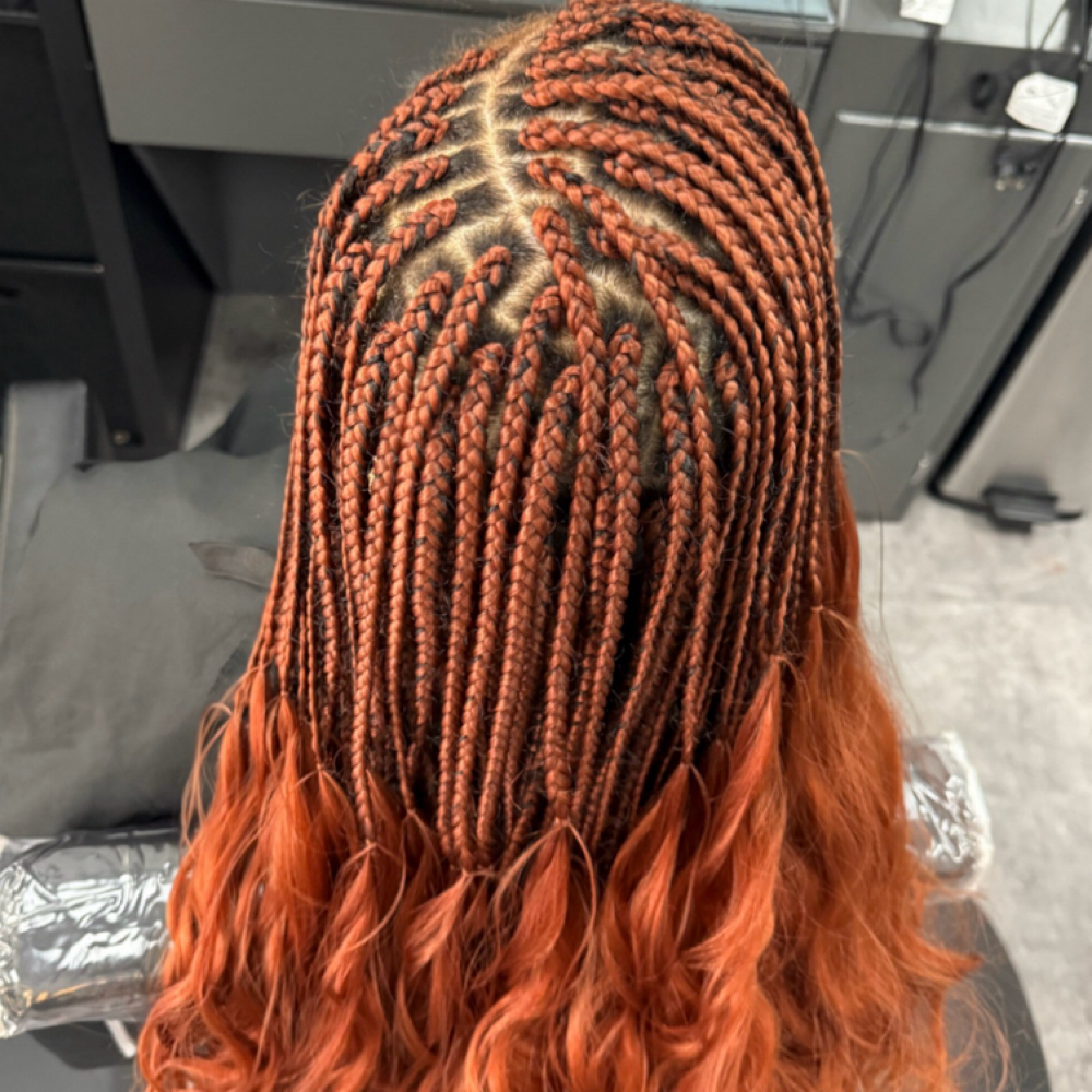 Short French Curl Braids